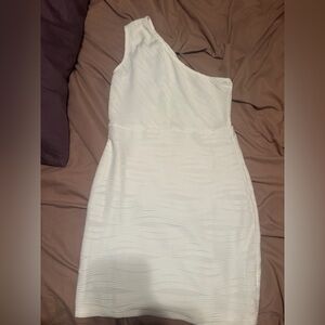 White Ribbed Bodycon Mini Dress Sleeveless Stretchy Fitted